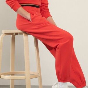 Forever Fleece High Rise Jogger - NWT. Color: Cardinal